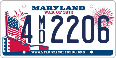 MD license plate 4MD2206