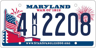 MD license plate 4MD2208