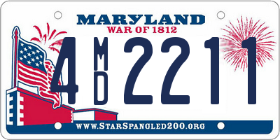 MD license plate 4MD2211