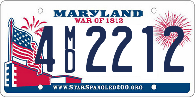 MD license plate 4MD2212