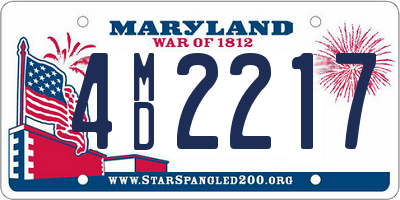 MD license plate 4MD2217