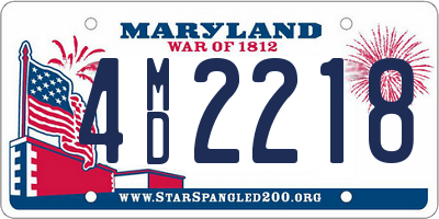 MD license plate 4MD2218