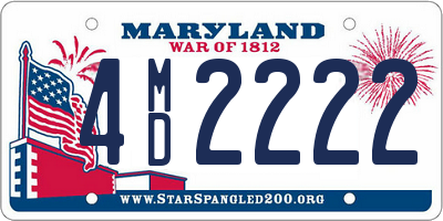 MD license plate 4MD2222