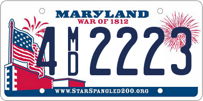 MD license plate 4MD2223