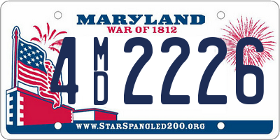 MD license plate 4MD2226