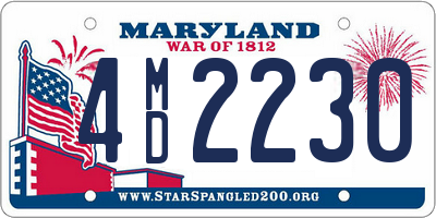 MD license plate 4MD2230