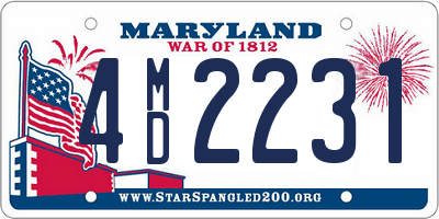 MD license plate 4MD2231