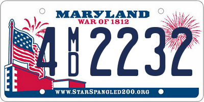 MD license plate 4MD2232