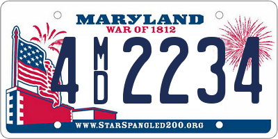 MD license plate 4MD2234