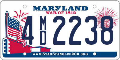 MD license plate 4MD2238