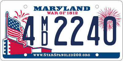 MD license plate 4MD2240