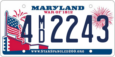 MD license plate 4MD2243