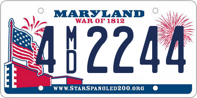 MD license plate 4MD2244