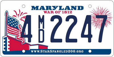 MD license plate 4MD2247