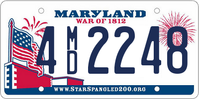 MD license plate 4MD2248