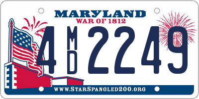 MD license plate 4MD2249