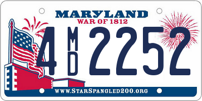 MD license plate 4MD2252