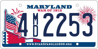 MD license plate 4MD2253