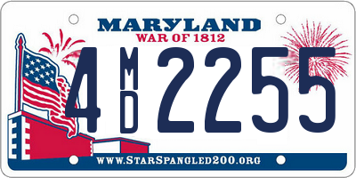 MD license plate 4MD2255