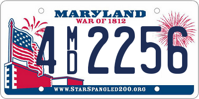 MD license plate 4MD2256