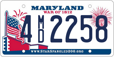 MD license plate 4MD2258