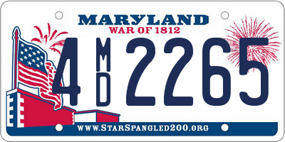 MD license plate 4MD2265