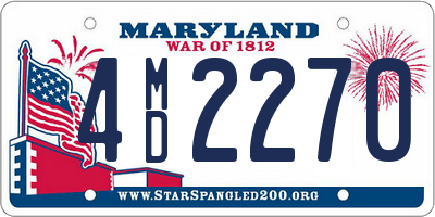 MD license plate 4MD2270