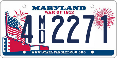 MD license plate 4MD2271