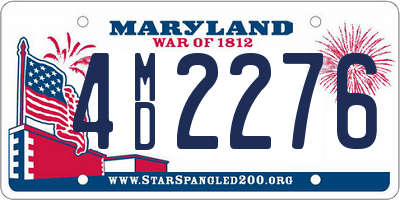 MD license plate 4MD2276