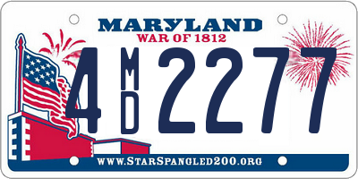 MD license plate 4MD2277