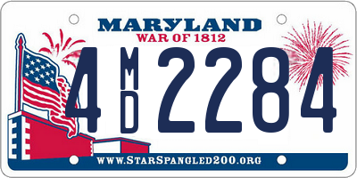 MD license plate 4MD2284