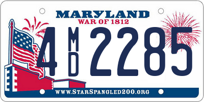 MD license plate 4MD2285