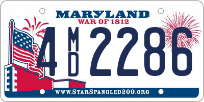 MD license plate 4MD2286