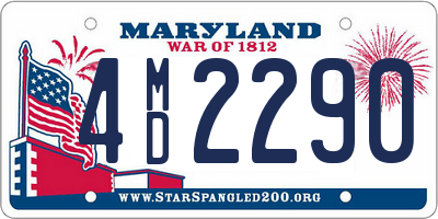 MD license plate 4MD2290