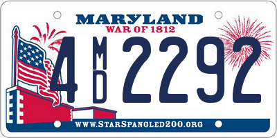 MD license plate 4MD2292