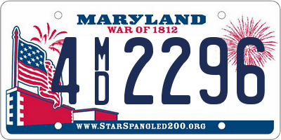 MD license plate 4MD2296