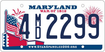 MD license plate 4MD2299