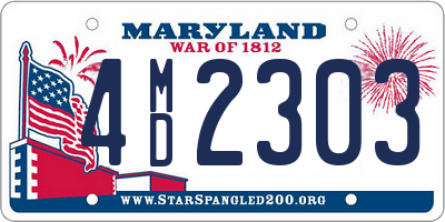 MD license plate 4MD2303