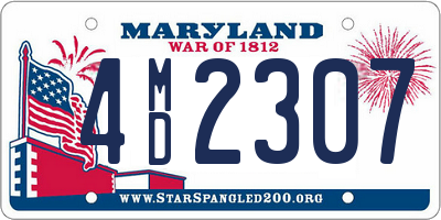 MD license plate 4MD2307