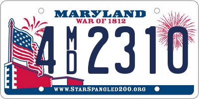 MD license plate 4MD2310