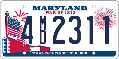 MD license plate 4MD2311