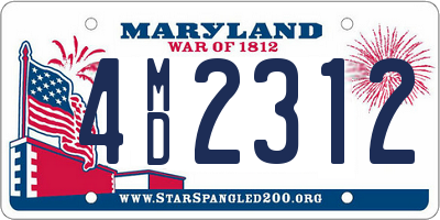 MD license plate 4MD2312