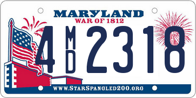 MD license plate 4MD2318