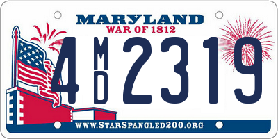 MD license plate 4MD2319