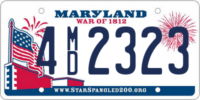 MD license plate 4MD2323