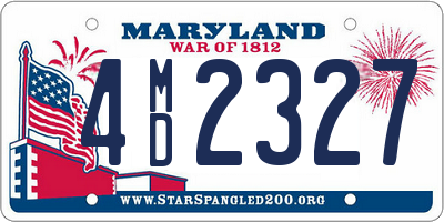 MD license plate 4MD2327