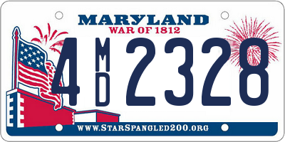MD license plate 4MD2328