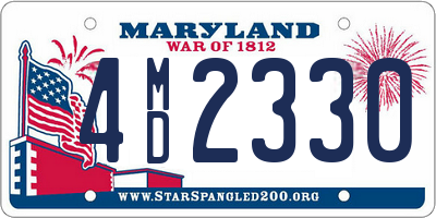 MD license plate 4MD2330