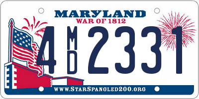 MD license plate 4MD2331