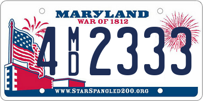 MD license plate 4MD2333